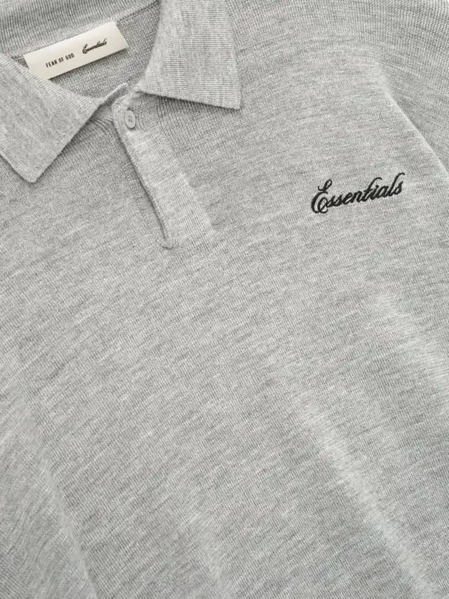 Playera Essentials Signature 3/4 Sleeve 90s Knit Cemento Jaspe, Essentials Tee (vista 3)