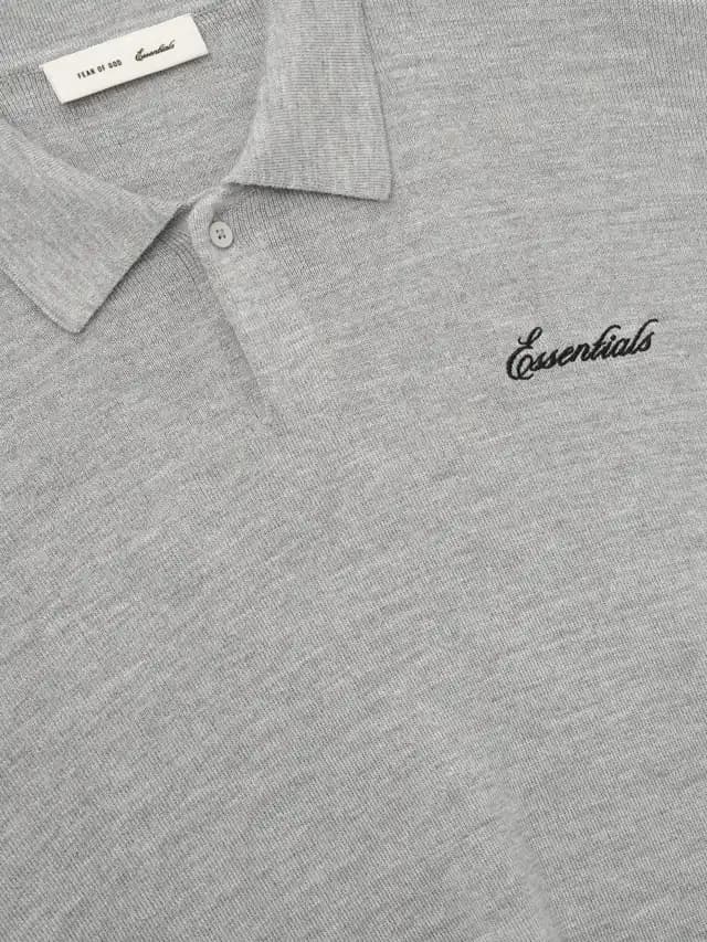 Playera Essentials Signature 90s Knit Cemento Jaspe, Essentials Tee (vista 3)