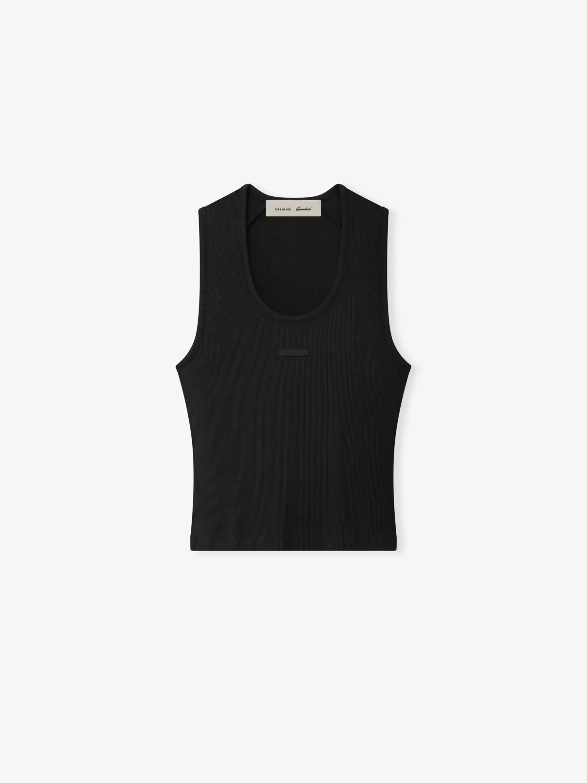 Playera Essentials Signature Rib Knit Fitted Vintage Negro, Essentials Tee (vista 1)
