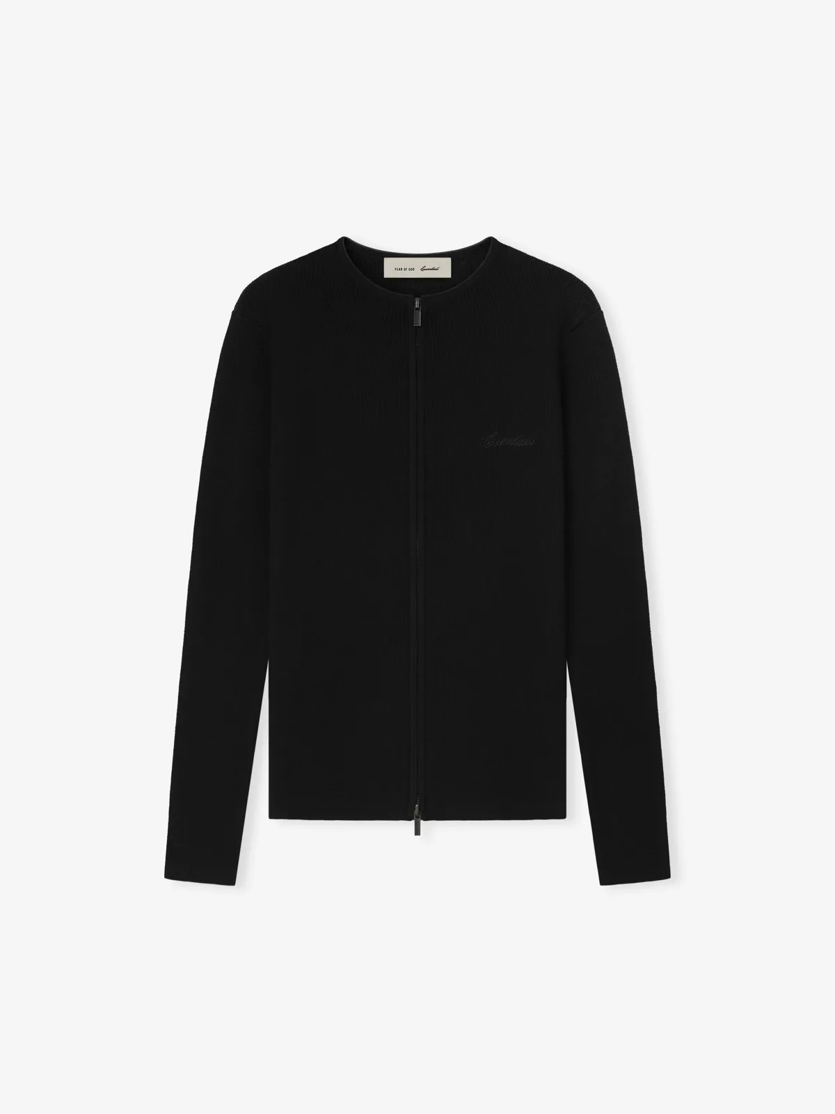 Playera Essentials Signature Rib Knit Fitted Zip Up Vintage Negro, Essentials Tee (vista 1)