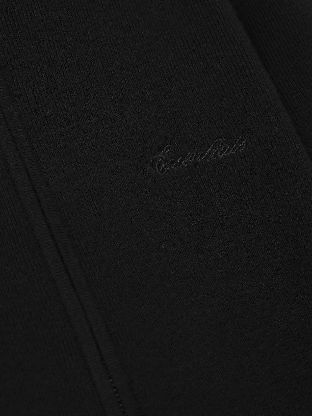 Playera Essentials Signature Rib Knit Fitted Zip Up Vintage Negro, Essentials Tee (vista 4)