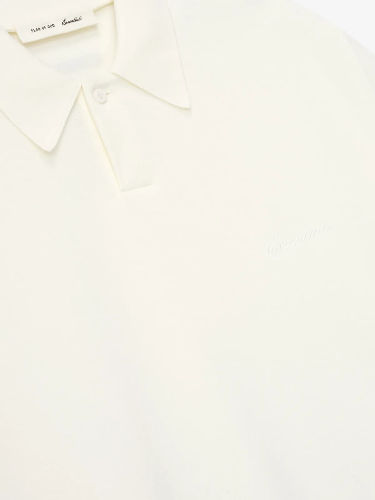 Top Essentials Pique Signature 90s Cropped Marfil, Essentials Tee (vista 3)