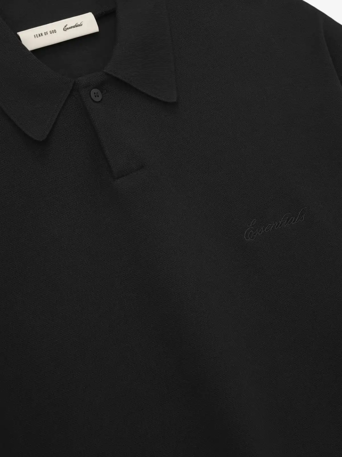 Top Essentials Pique Signature 90s Cropped Vintage Negro, Essentials Tee (vista 3)