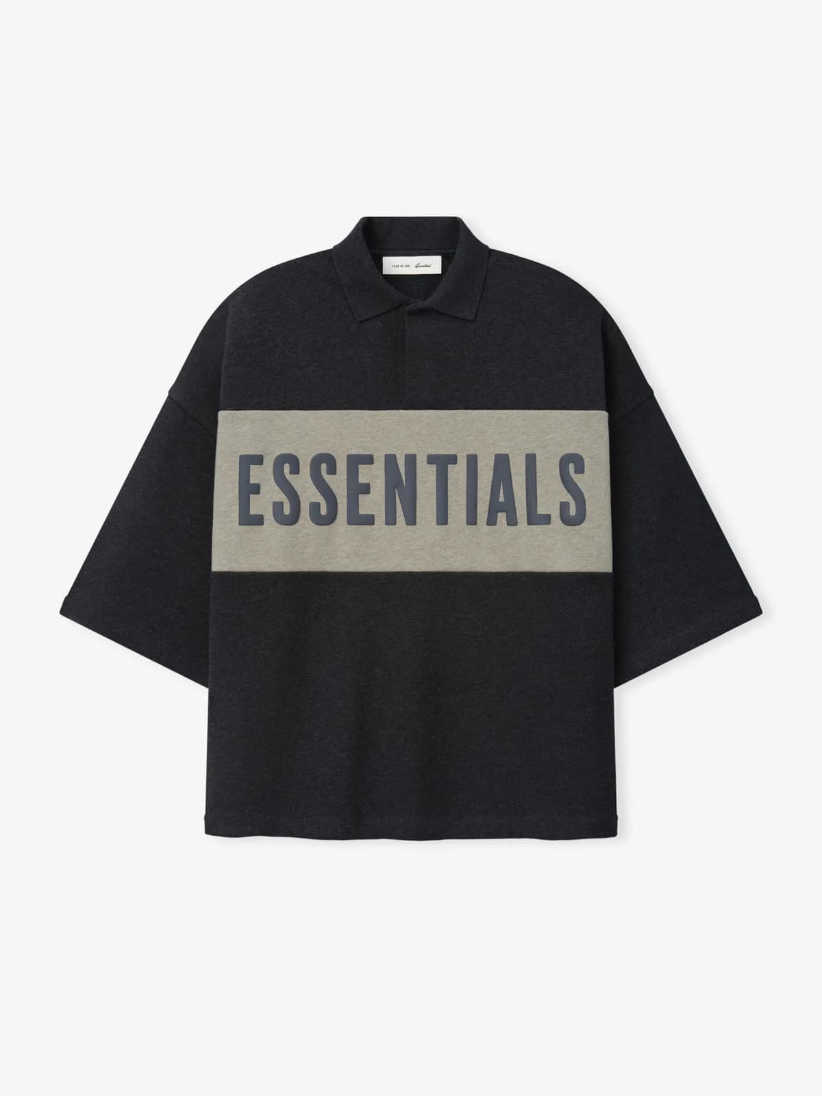 Top Essentials Cropped Panelled Acero Gris Jaspe Foca, Essentials Tee (vista 1)
