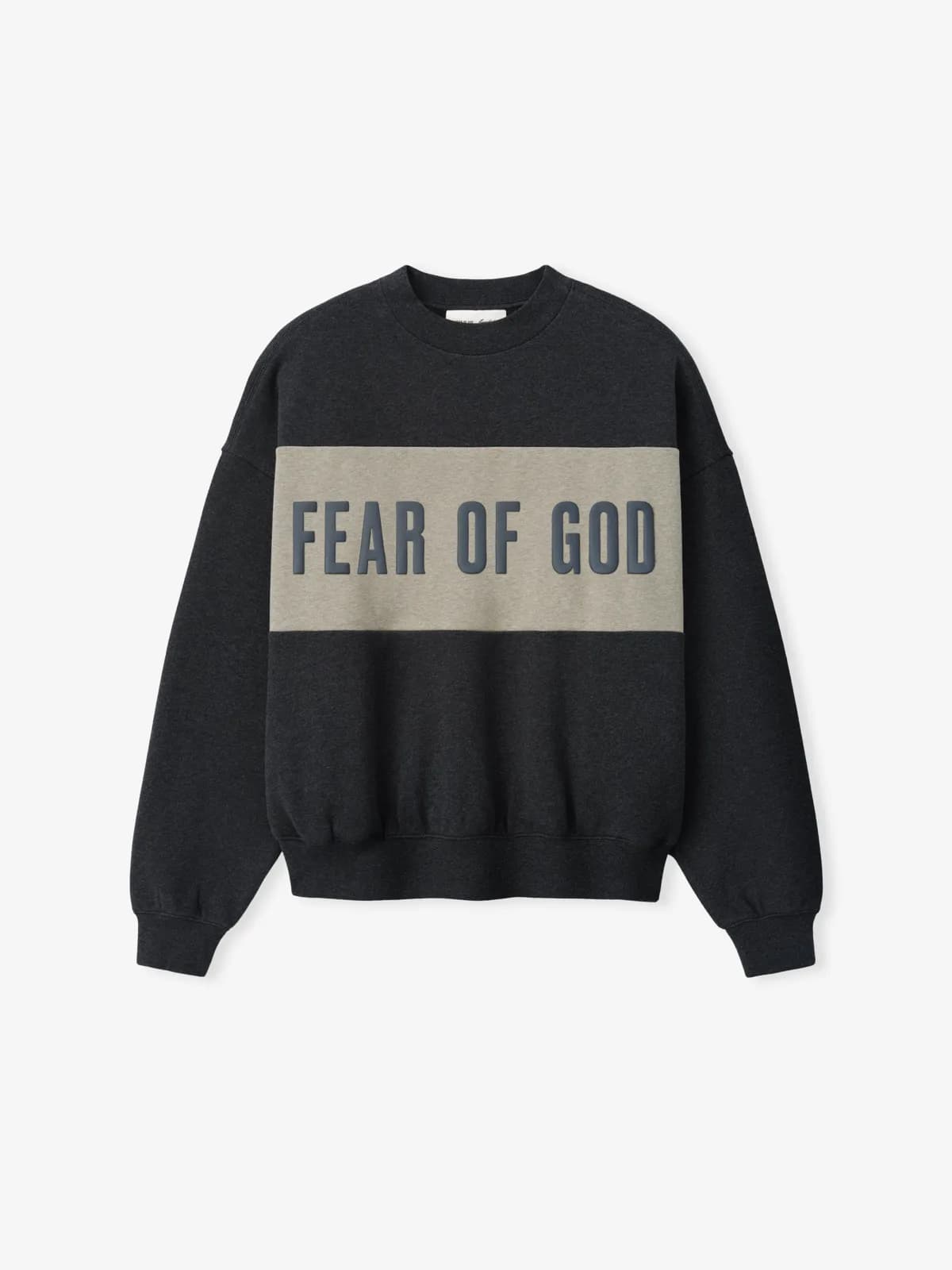 Top Essentials Cropped Relaxed Panelled Sweatshirt Acero Gris Jaspe Foca, Essentials Tee (vista 1)