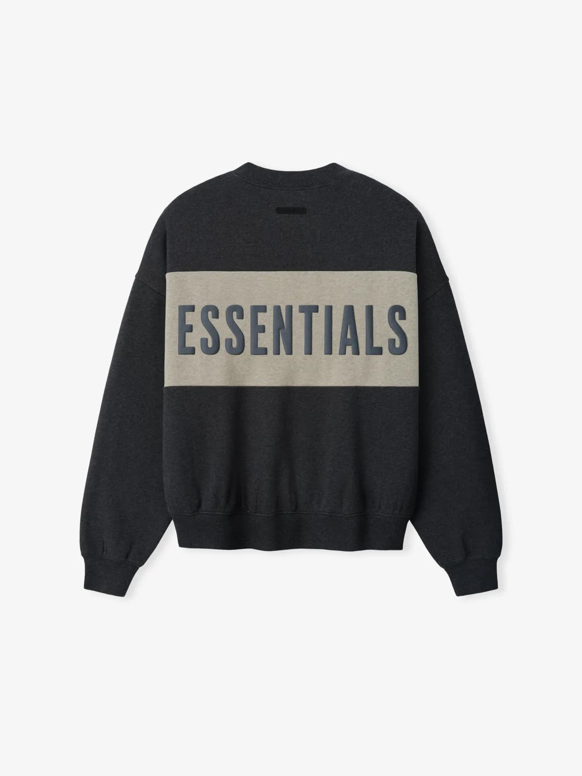 Top Essentials Cropped Relaxed Panelled Sweatshirt Acero Gris Jaspe Foca, Essentials Tee (vista 2)
