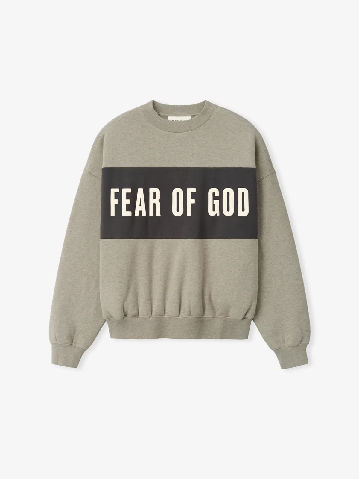 Top Essentials Cropped Relaxed Panelled Sweatshirt Foca Jaspe Acero Gris, Essentials Tee (vista 1)