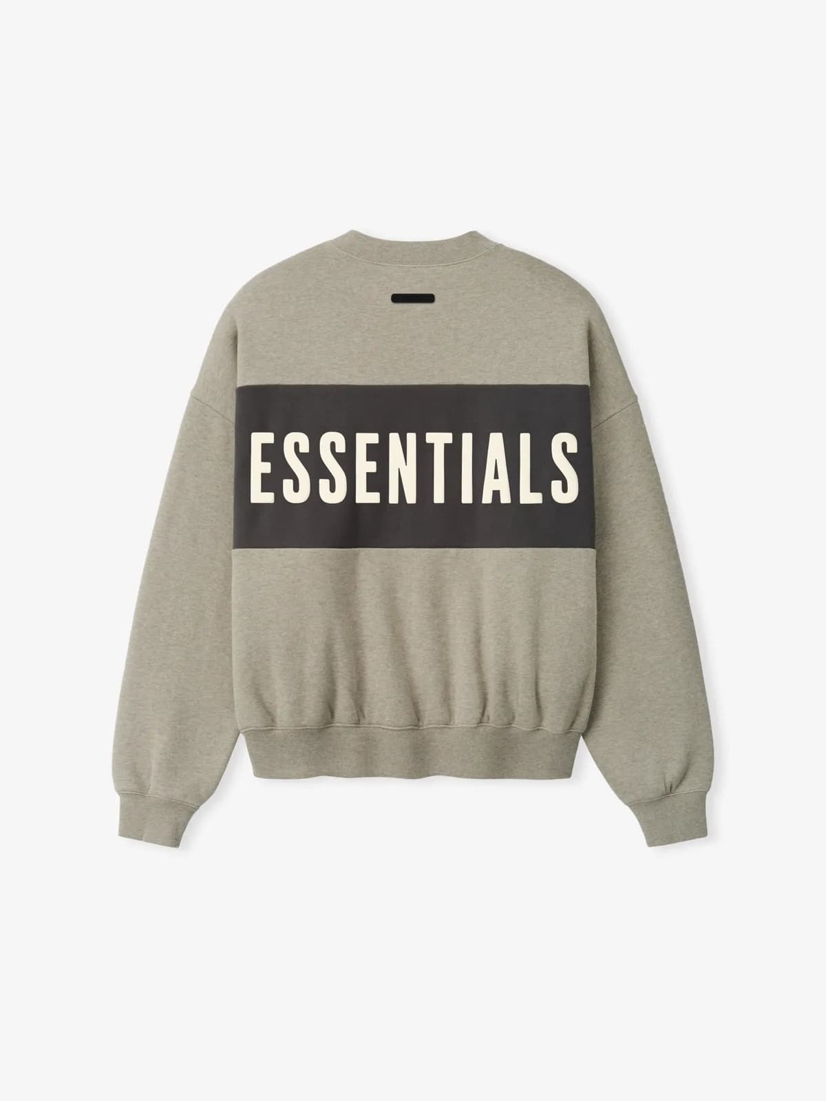 Top Essentials Cropped Relaxed Panelled Sweatshirt Foca Jaspe Acero Gris, Essentials Tee (vista 2)