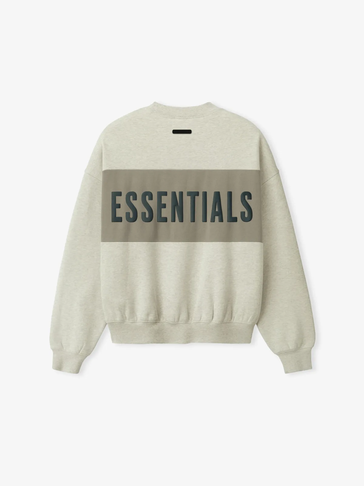Top Essentials Cropped Relaxed Panelled Sweatshirt Vainilla Jaspe Foca, Essentials Tee (vista 4)