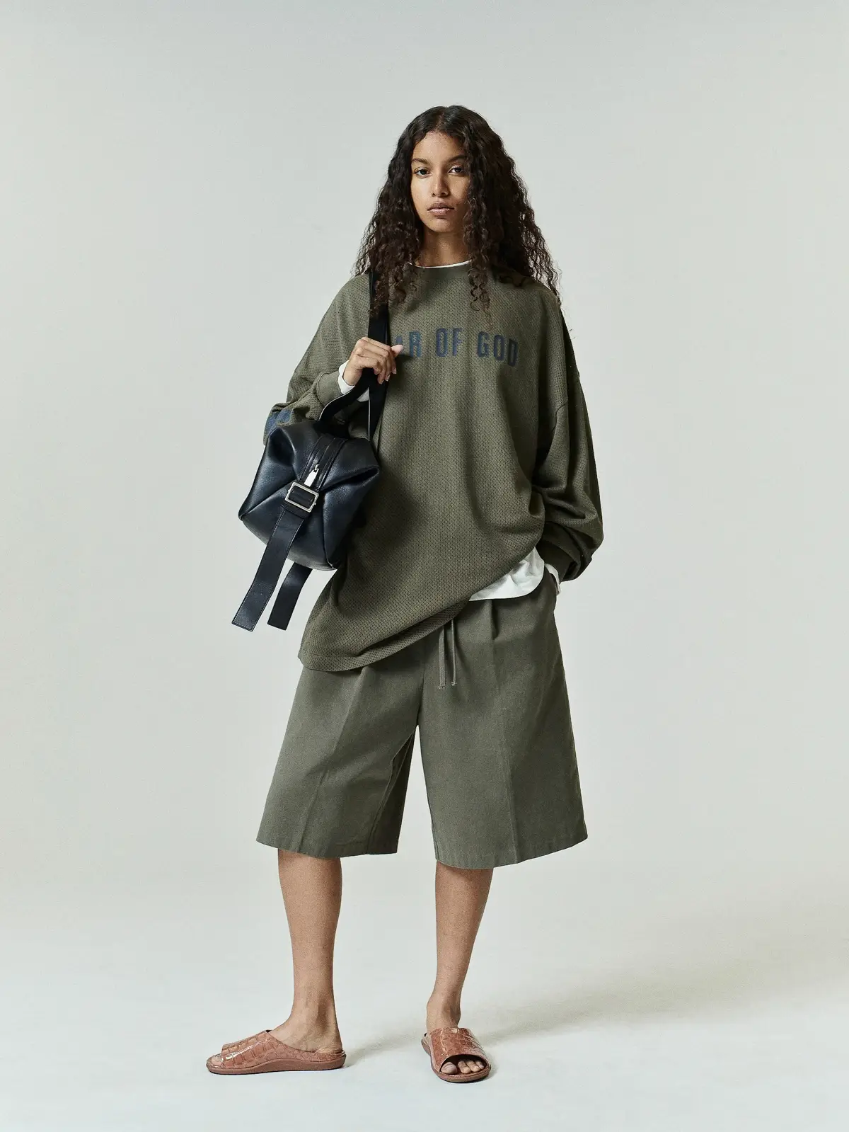 Shorts Essentials Cotton Twill Relaxed Drawstring Short Moss, Essentials Shorts (vista 1)