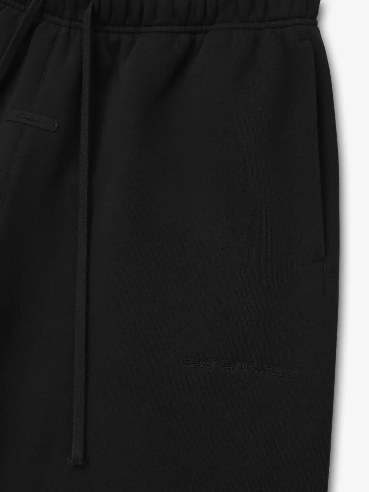 Shorts Essentials Suede Fleece Signature Relaxed Sweatshort Vintage Negro, Essentials Shorts (vista 3)