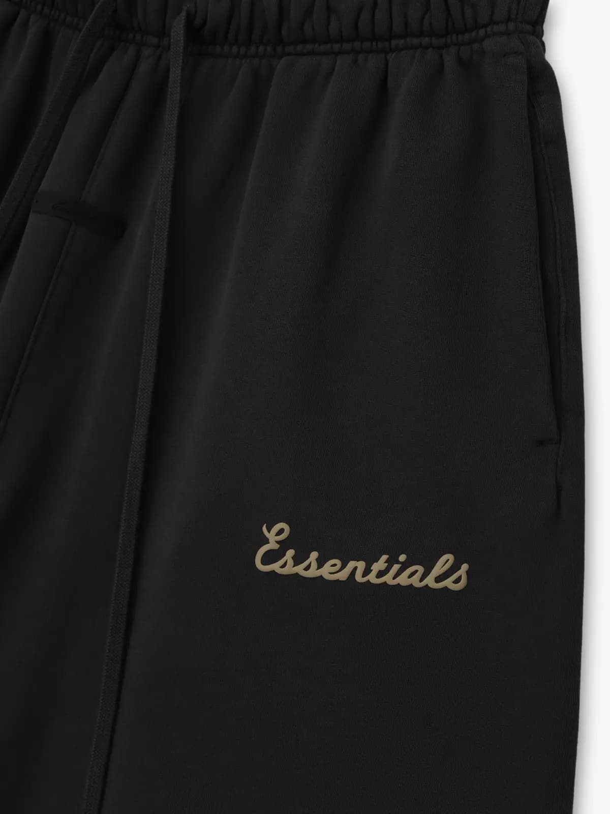 Shorts Essentials Training Classic Sweatshort Desteñido Negro, Essentials Shorts (vista 3)
