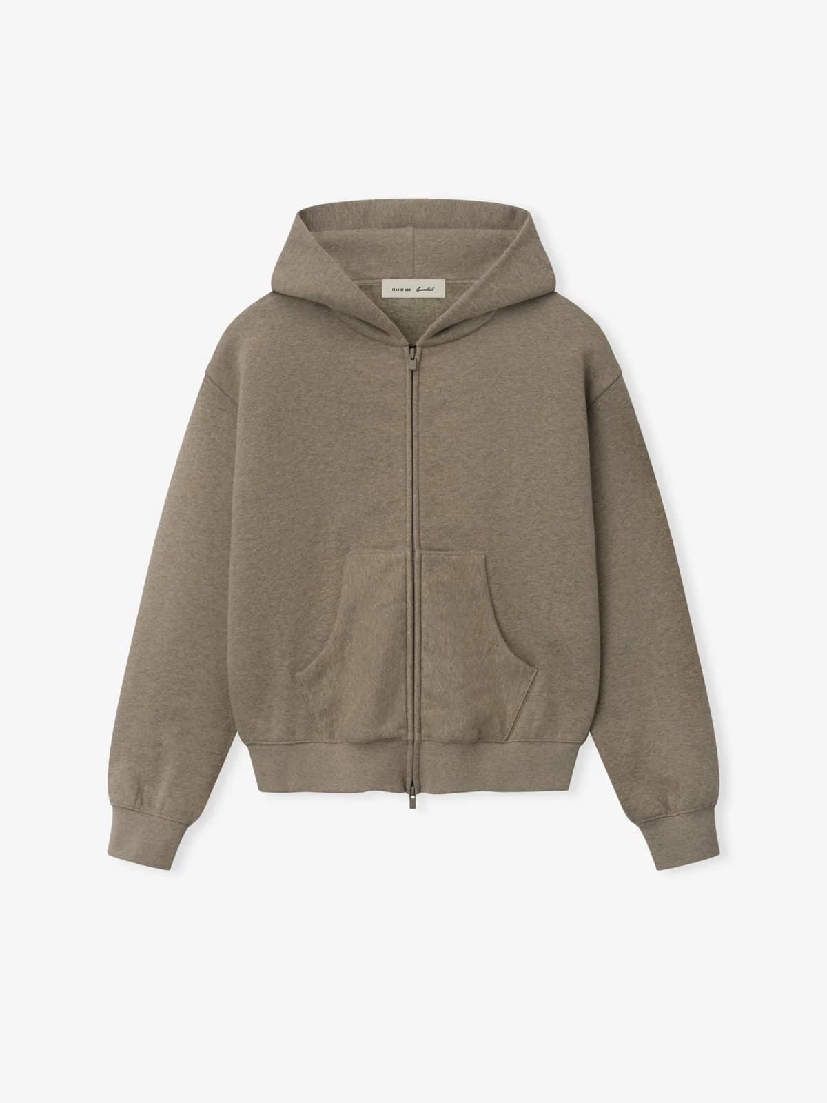 Sudadera Essentials Classic Full Zip Jaspe, Essentials Hoodie (vista 1)
