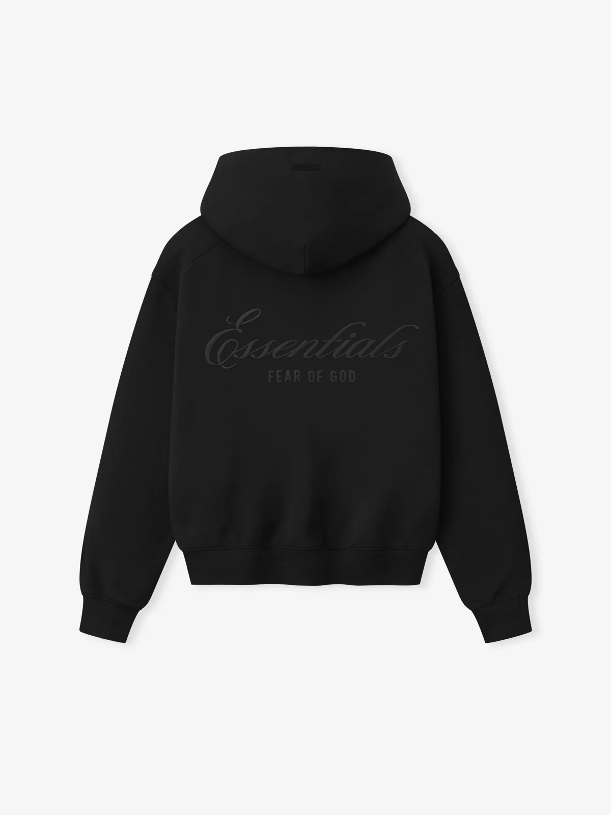 Sudadera Essentials Classic Full Zip Vintage Negro, Essentials Hoodie (vista 3)