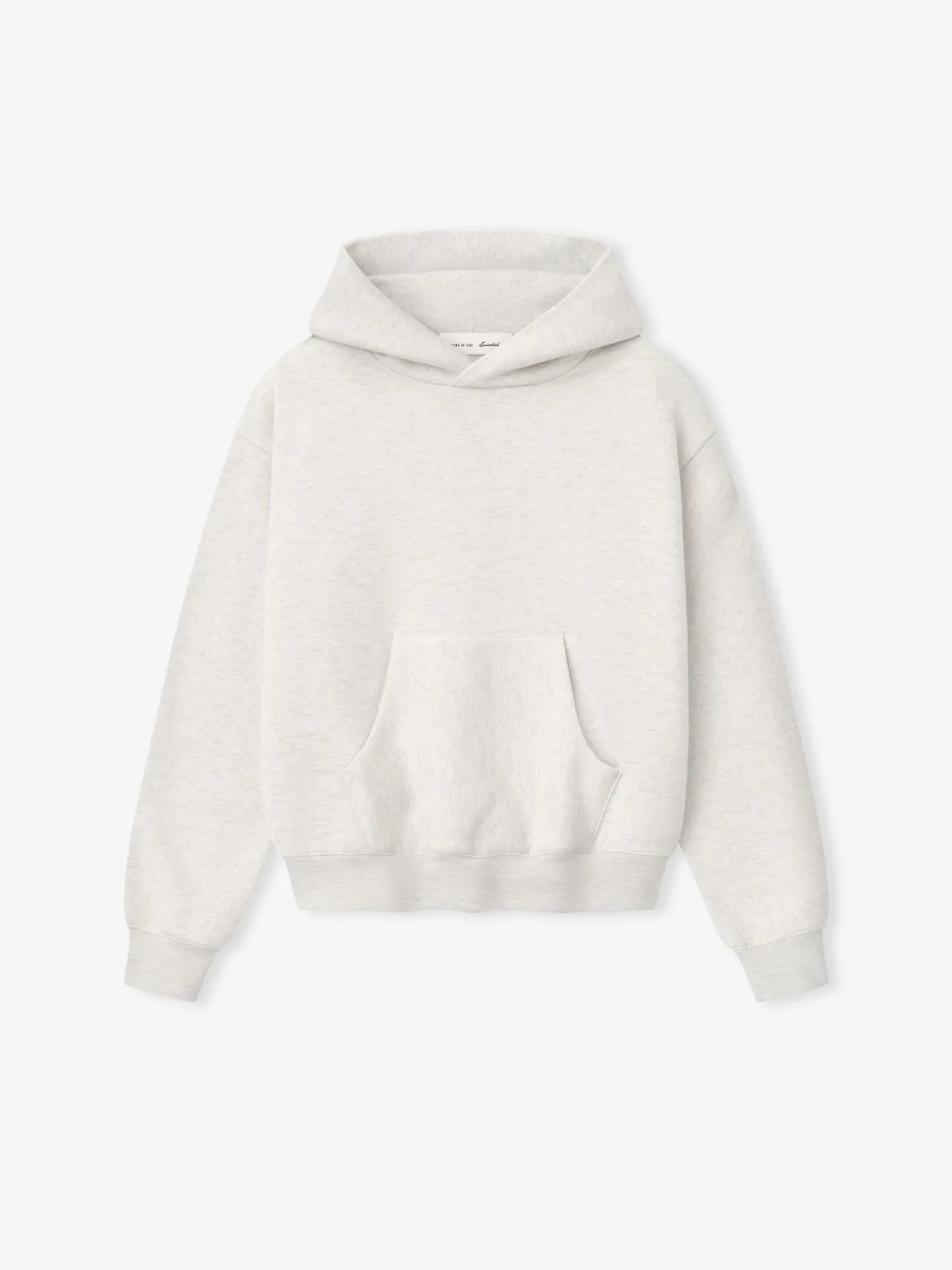 Sudadera Essentials Signature SS26 Classic Avena Jaspe Claro, Essentials Hoodie (vista 1)