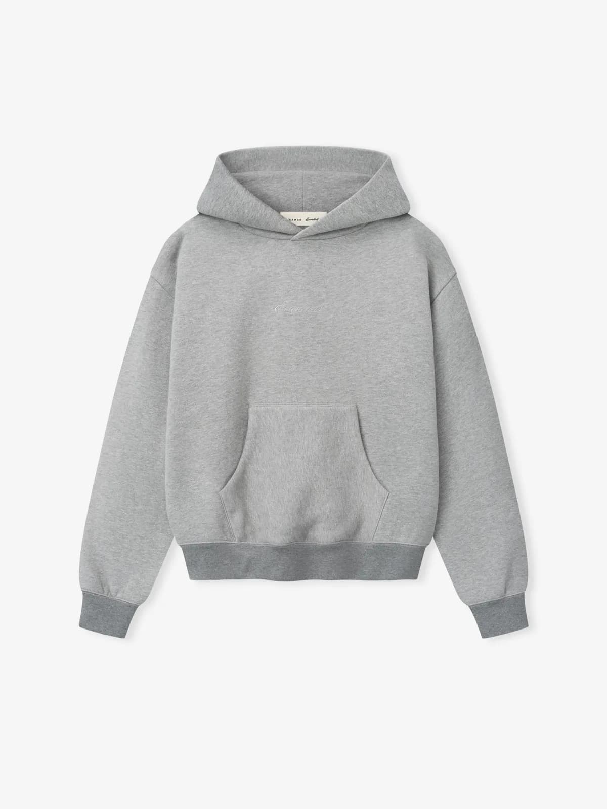 Sudadera Essentials Signature SS26 Classic Cemento Jaspe Oscuro, Essentials Hoodie (vista 2)