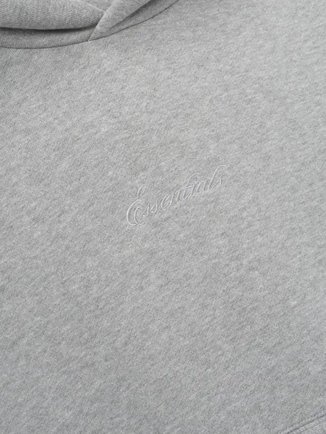 Sudadera Essentials Signature SS26 Classic Cemento Jaspe Oscuro, Essentials Hoodie (vista 4)