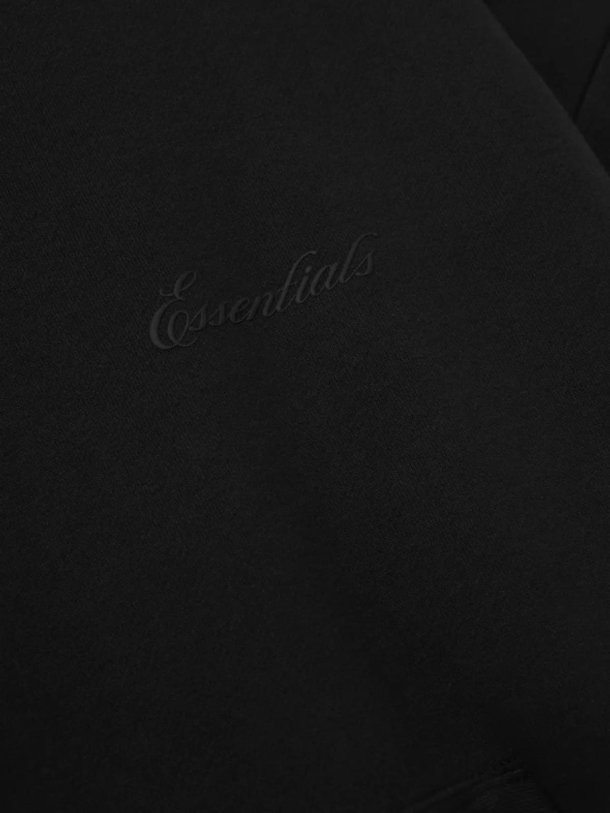 Sudadera Essentials Signature SS26 Classic Vintage Negro, Essentials Hoodie (vista 3)