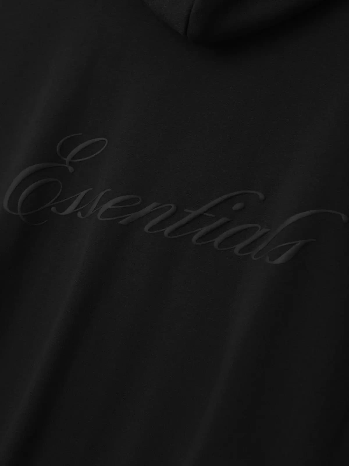 Sudadera Essentials Signature SS26 Classic Zip-Up Vintage Negro, Essentials Hoodie (vista 3)