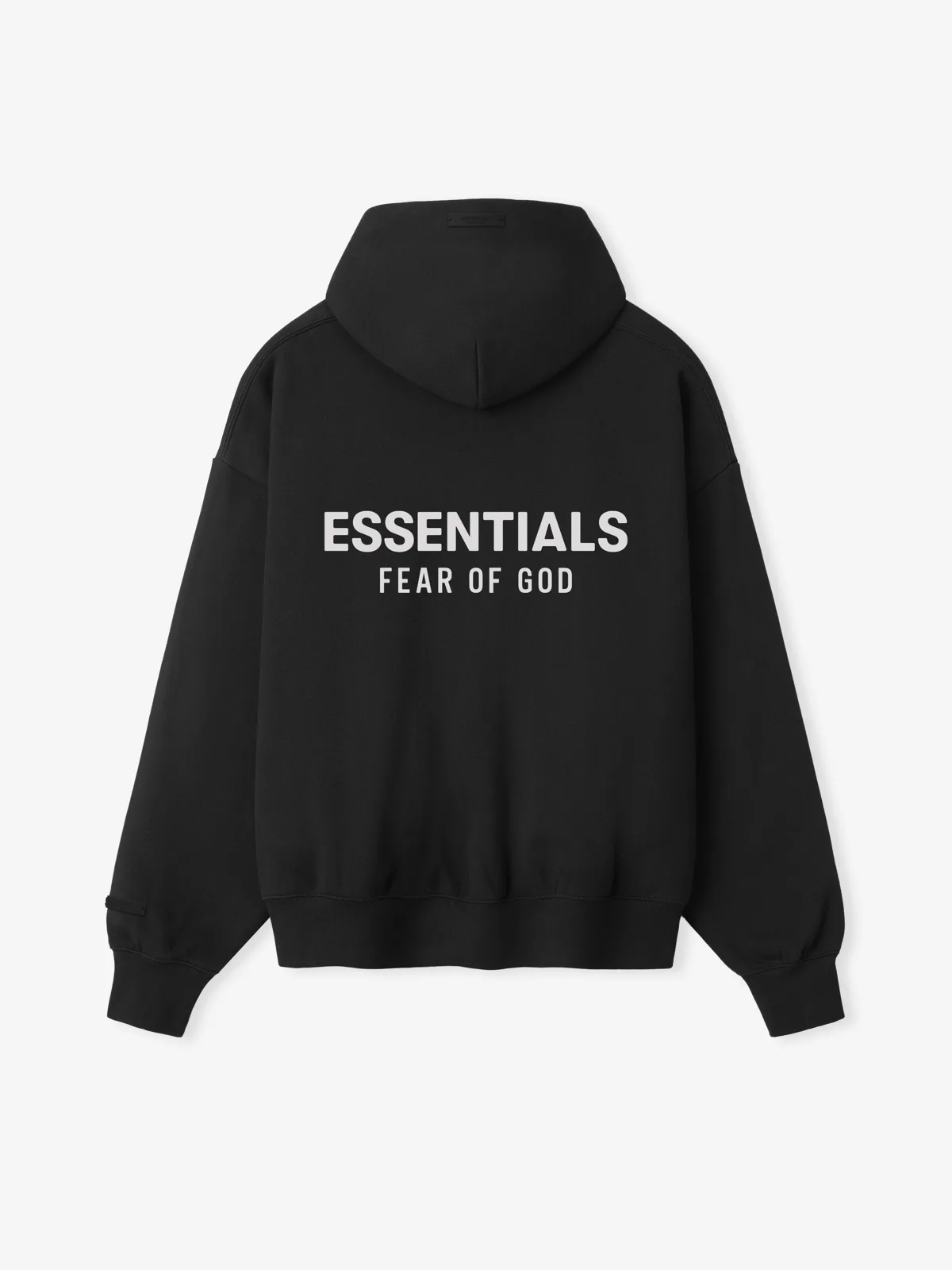 Sudadera Essentials SS26 Classic Zip-Up Vintage Negro Blanco, Essentials Hoodie (vista 1)
