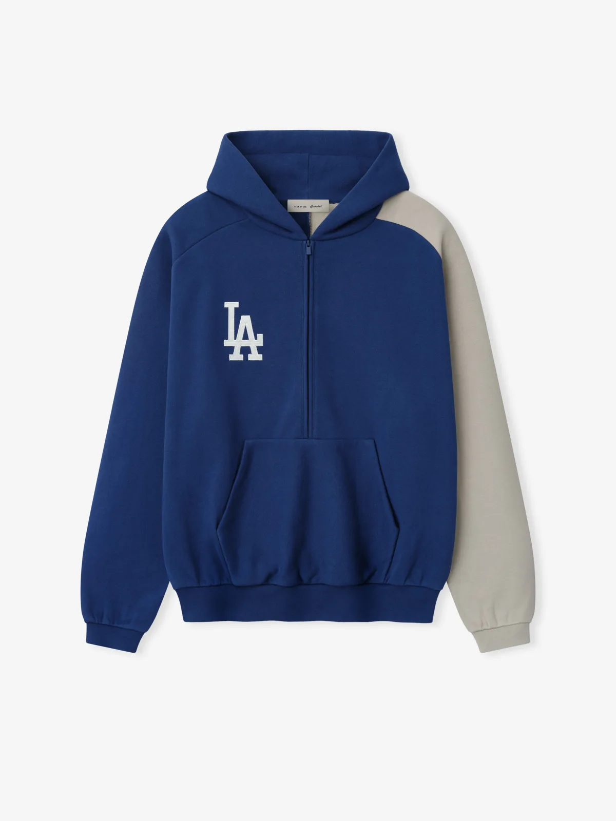 Sudadera Essentials Dodgers Raglan Half Zip Sport Estate Azul Foca, Essentials Hoodie (vista 4)
