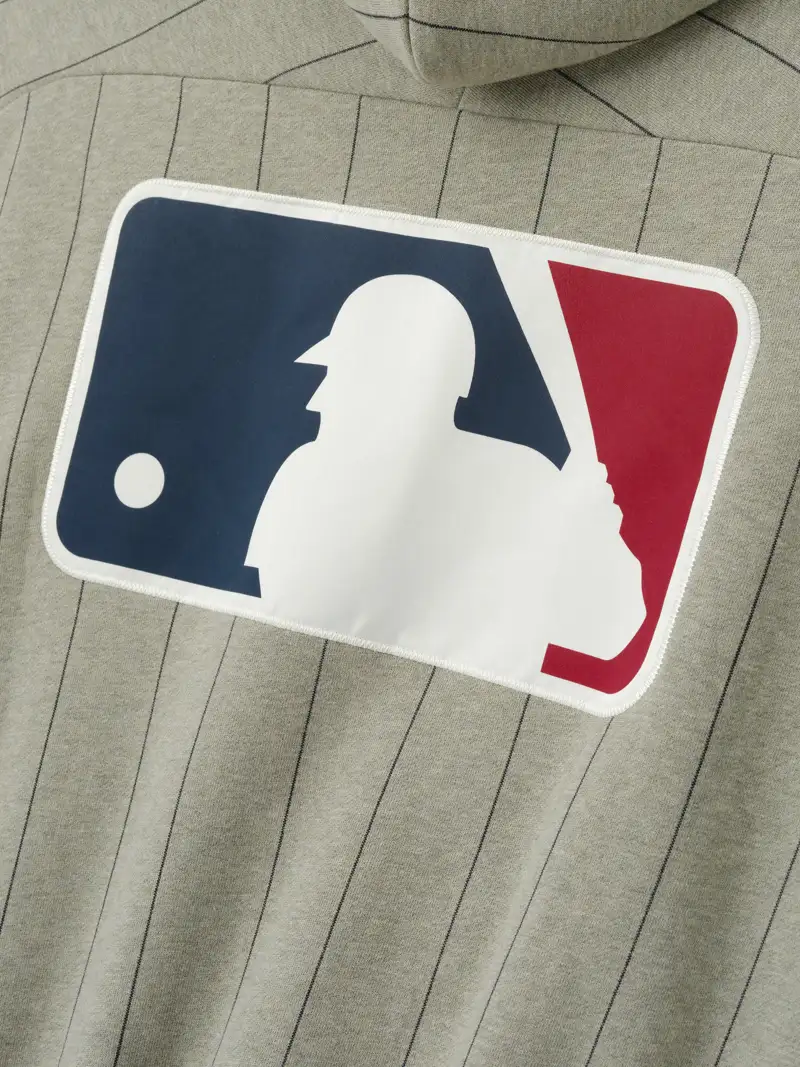 Sudadera Essentials MLB Raglan Sport Foca Jaspe Negro, Essentials Hoodie (vista 4)