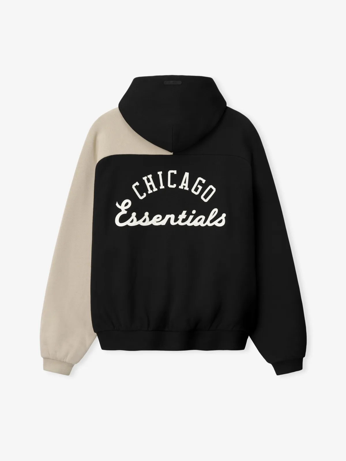 Sudadera Essentials White Sox Raglan Half Zip Sport Negro, Essentials Hoodie (vista 4)
