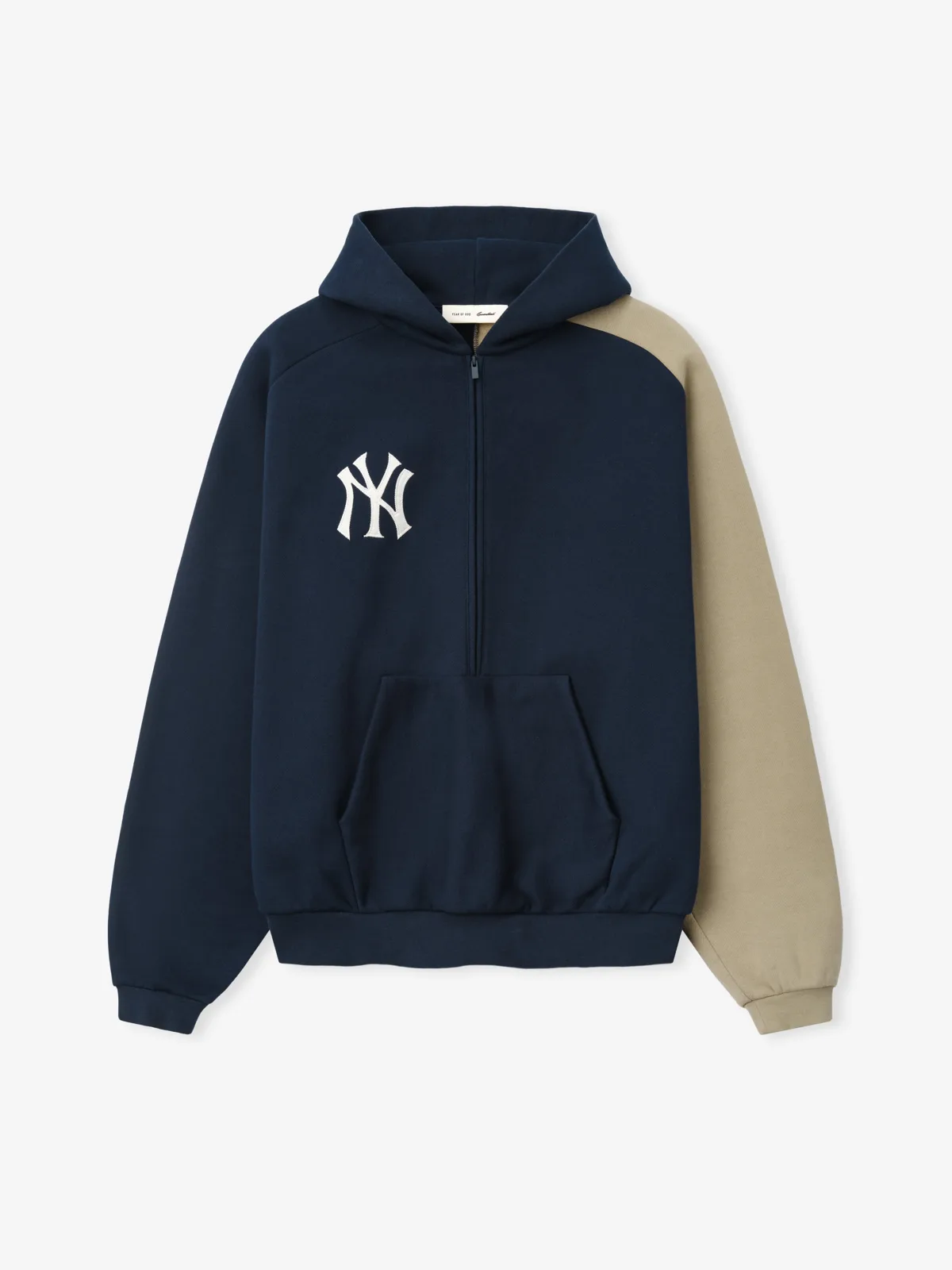 Sudadera Essentials Yankees Raglan Half Zip Sport Oscuro Zafiro, Essentials Hoodie (vista 3)