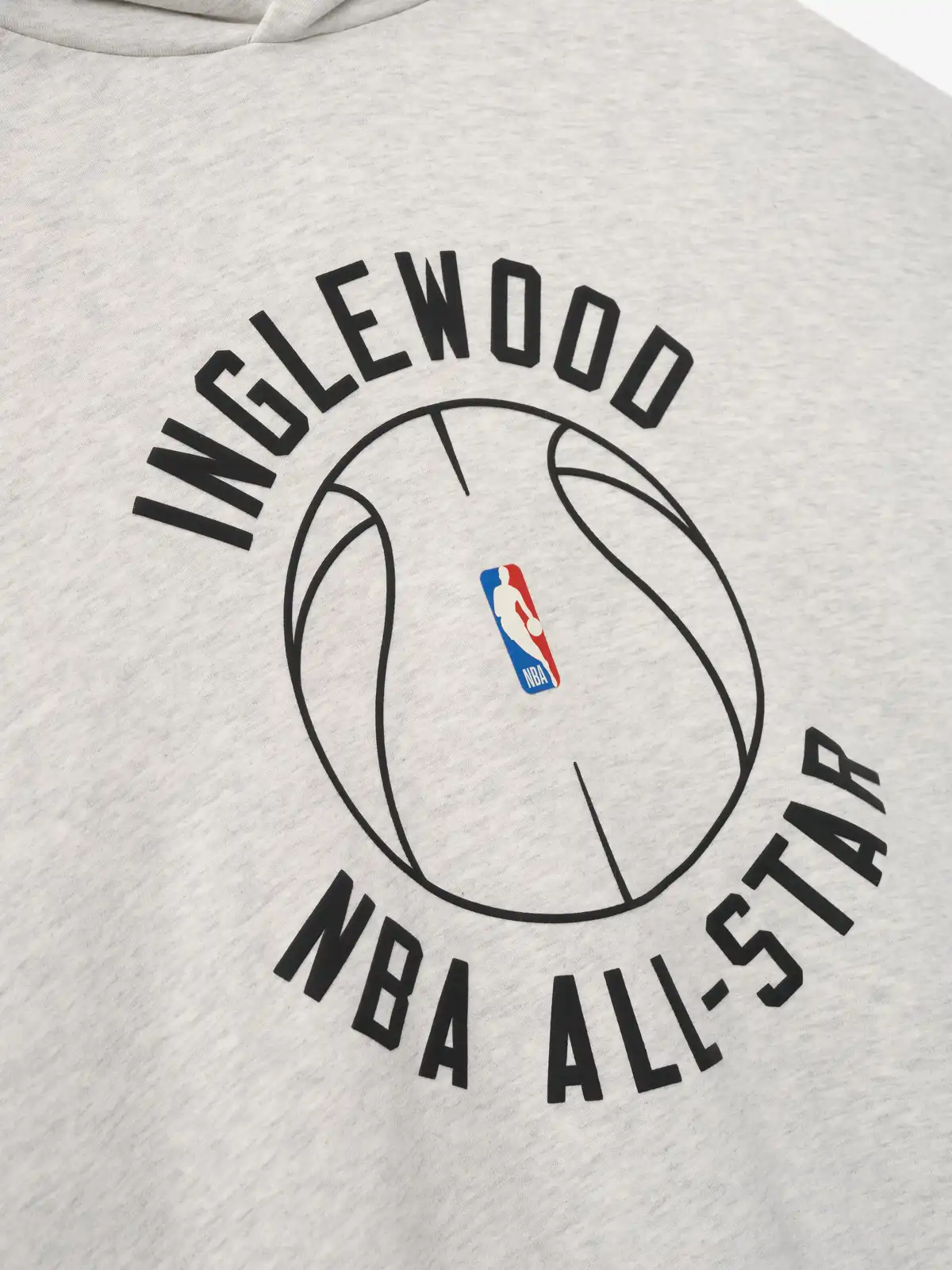 Sudadera Essentials Inglewood X All Star Weekend '26 90s Avena Jaspe Claro, Essentials Hoodie (vista 4)