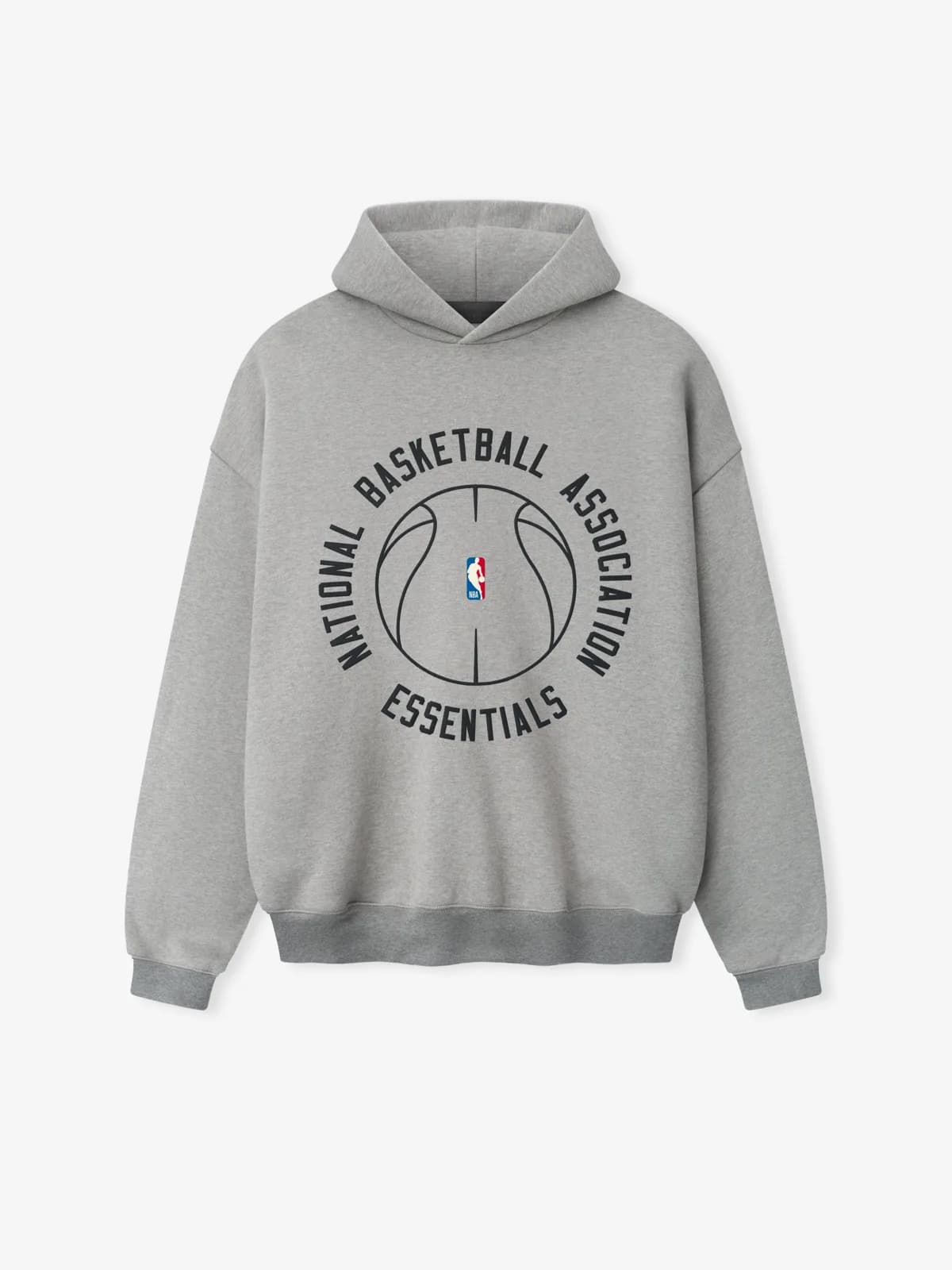 Sudadera Essentials NBA X Barkley Hendricks 90s Cemento Jaspe Oscuro, Essentials Hoodie (vista 3)
