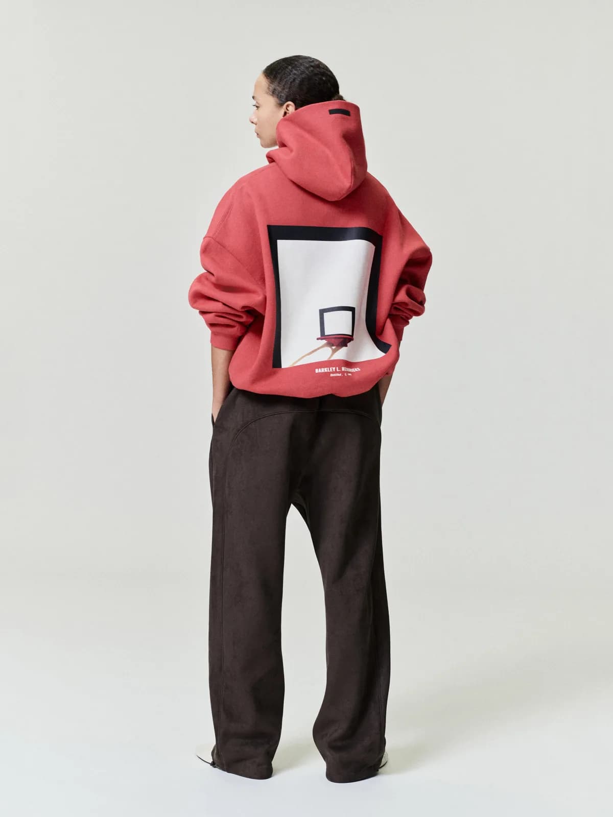 Sudadera Essentials Sixers X Barkley Hendricks 90s Desteñido Garnet, Essentials Hoodie (vista 1)