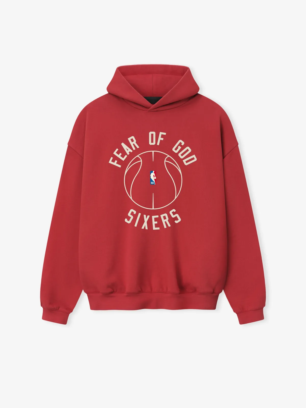Sudadera Essentials Sixers X Barkley Hendricks 90s Desteñido Garnet, Essentials Hoodie (vista 3)