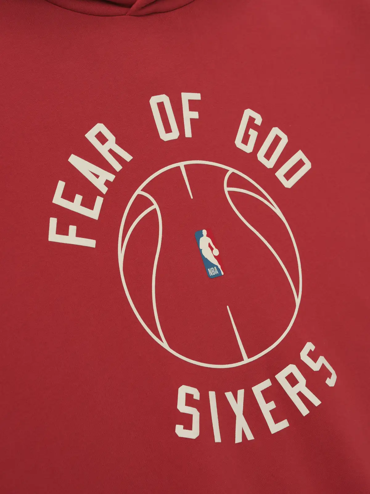 Sudadera Essentials Sixers X Barkley Hendricks 90s Desteñido Garnet, Essentials Hoodie (vista 5)