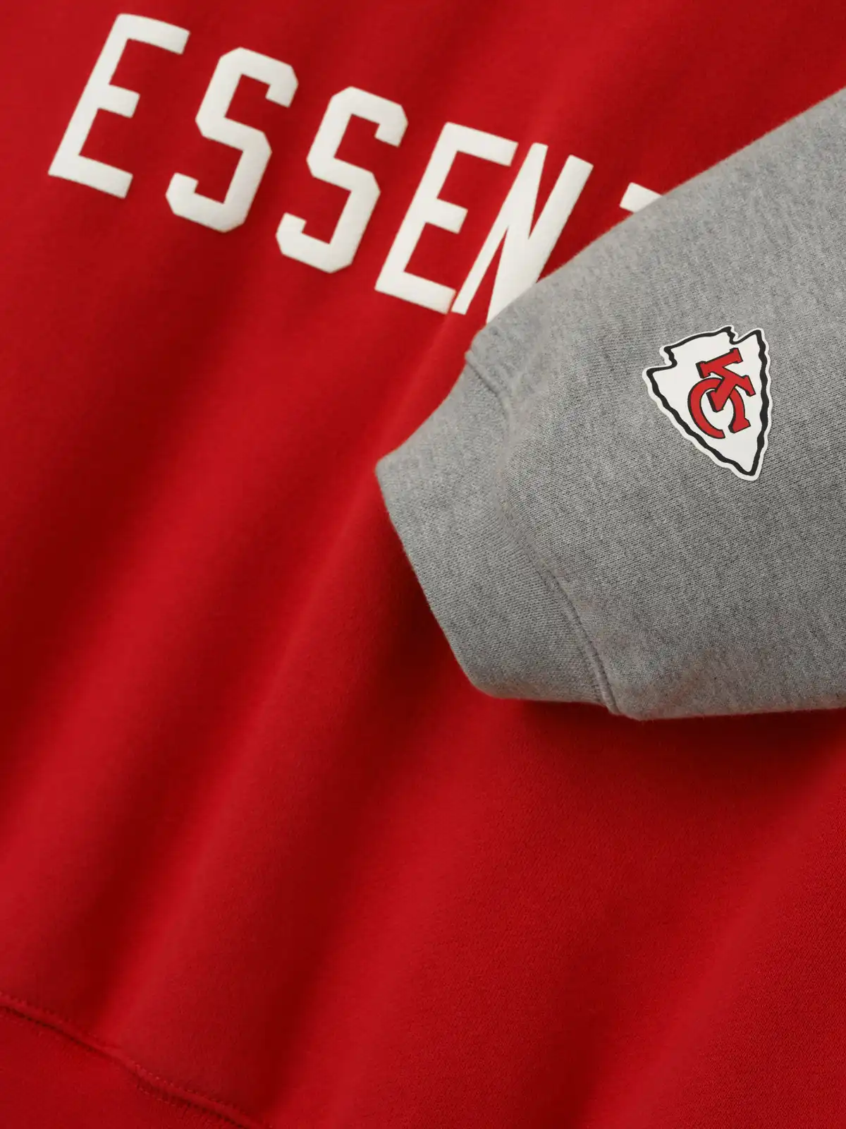 Sudadera Essentials Chiefs Sport Redconcrete Jaspe, Essentials Hoodie (vista 4)