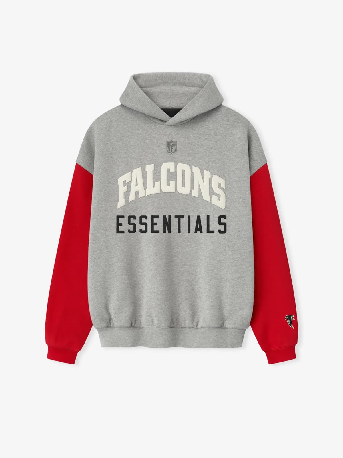 Sudadera Essentials Falcons Sport Cemento Jaspe Rojo, Essentials Hoodie (vista 1)