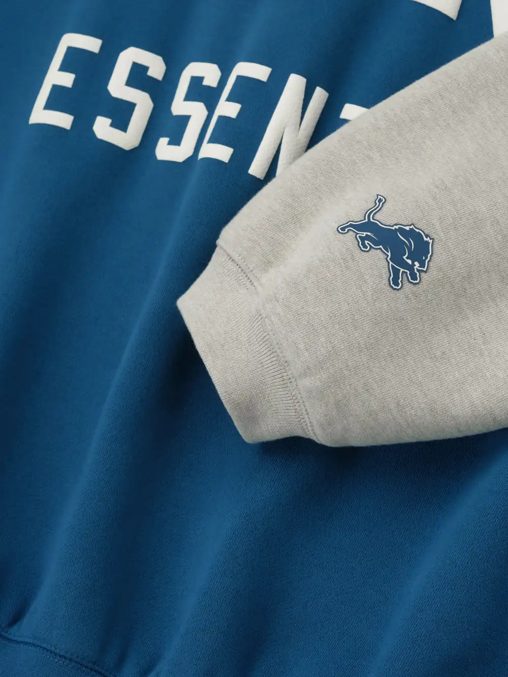 Sudadera Essentials Lions Sport Azul Zafiro Jaspe Piedra, Essentials Hoodie (vista 4)