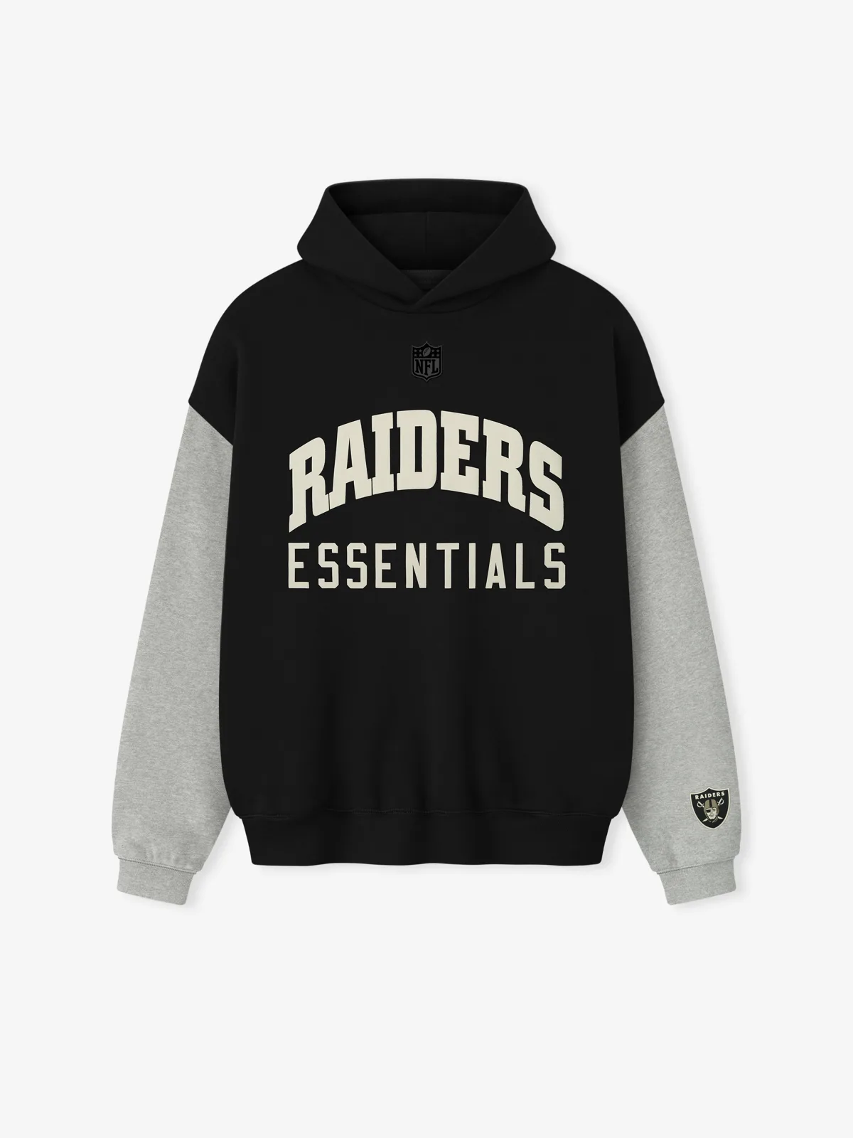 Sudadera Essentials Raiders Sport Blackconcrete Jaspe, Essentials Hoodie (vista 1)