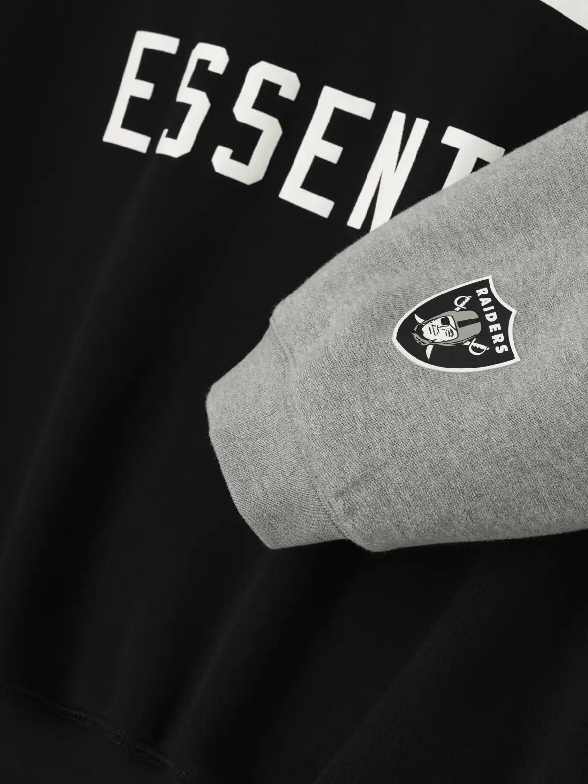Sudadera Essentials Raiders Sport Blackconcrete Jaspe, Essentials Hoodie (vista 4)