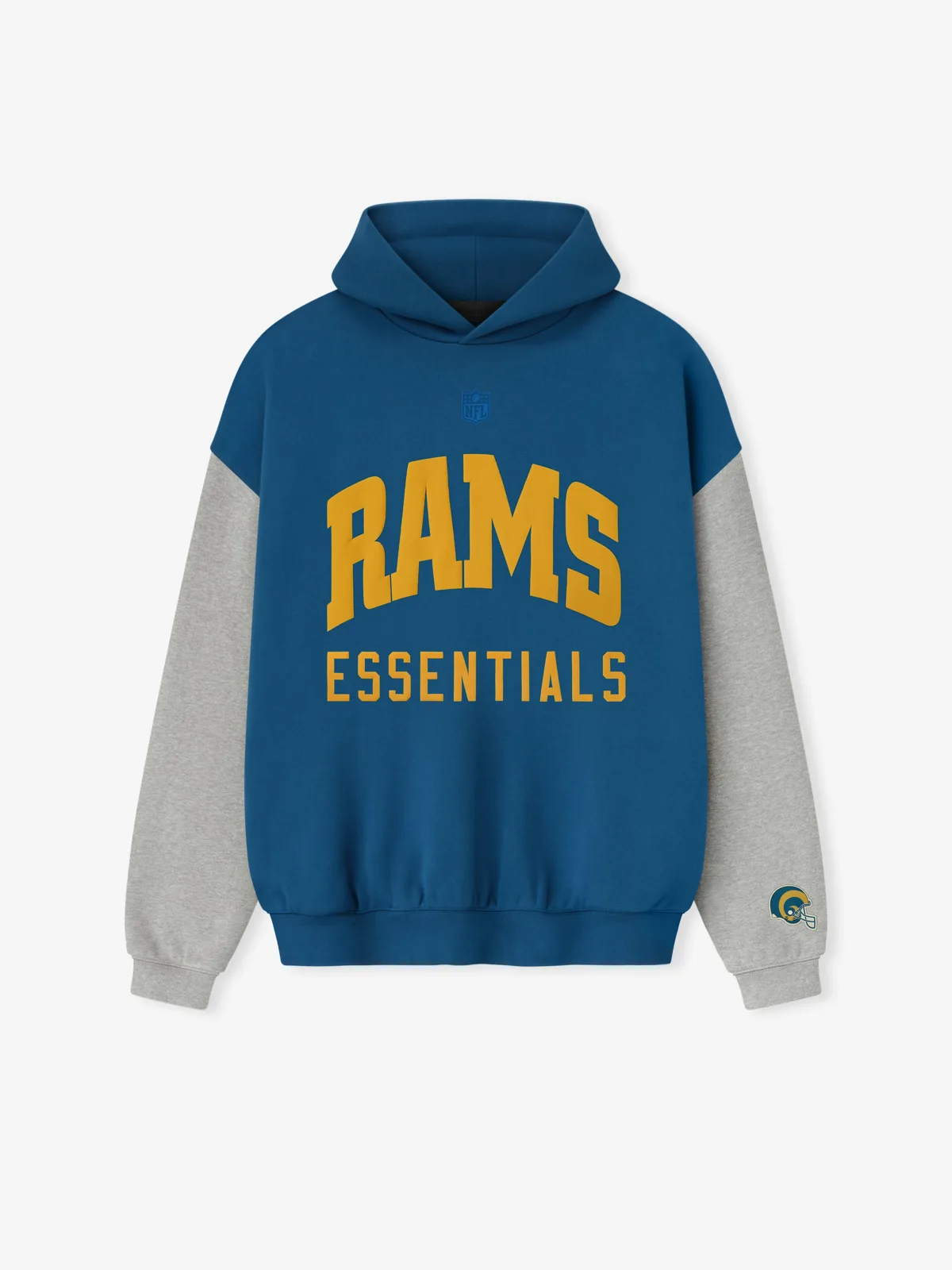 Sudadera Essentials Rams Sport Azul Zafiro Cemento Jaspe, Essentials Hoodie (vista 1)