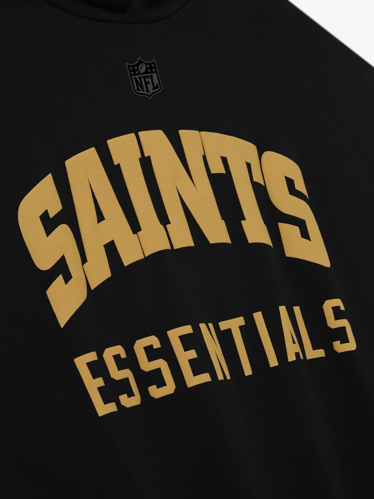 Sudadera Essentials Saints Sport Negro Cemento Jaspe, Essentials Hoodie (vista 3)