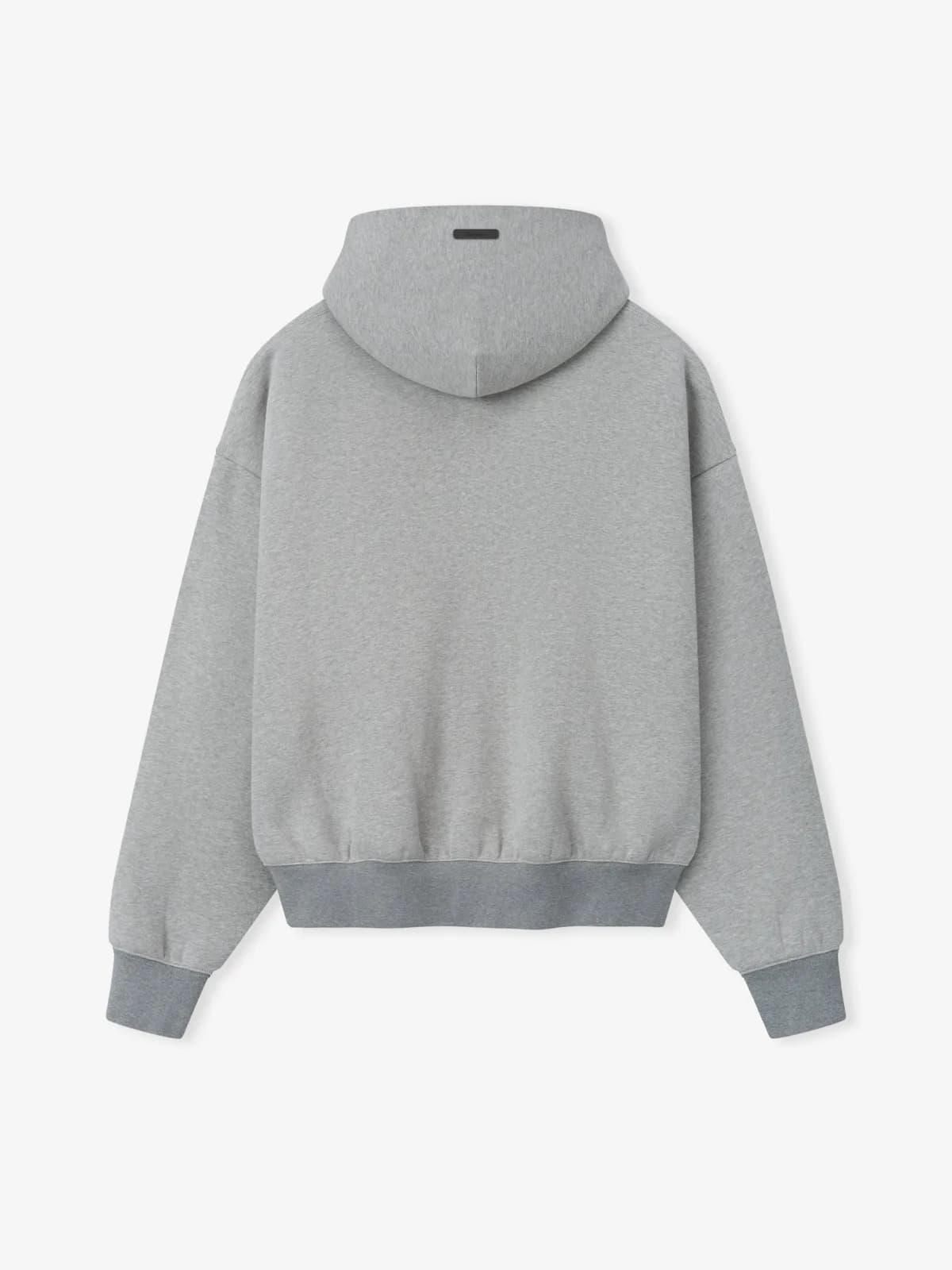 Sudadera Essentials Signature Classic Full Zip Cemento Jaspe Oscuro, Essentials Hoodie (vista 1)