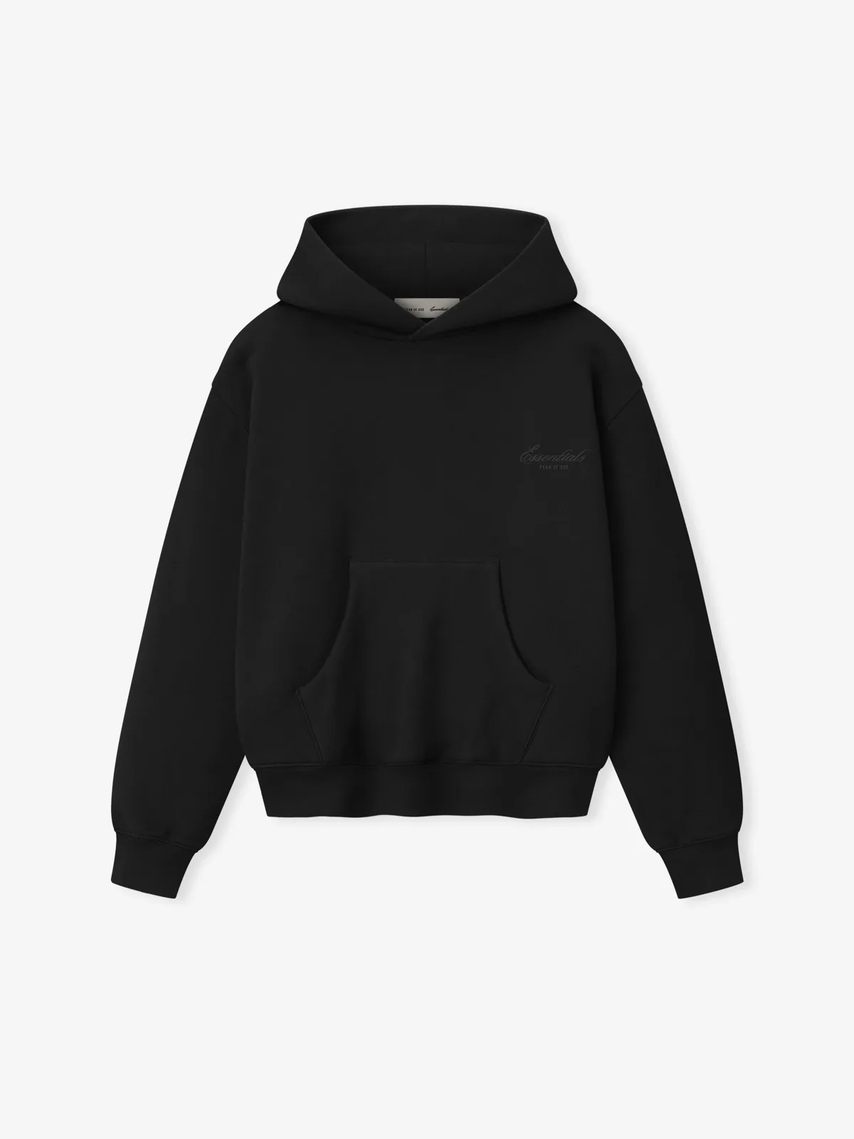 Sudadera Essentials Signature Classic Vintage Negro, Essentials Hoodie (vista 1)