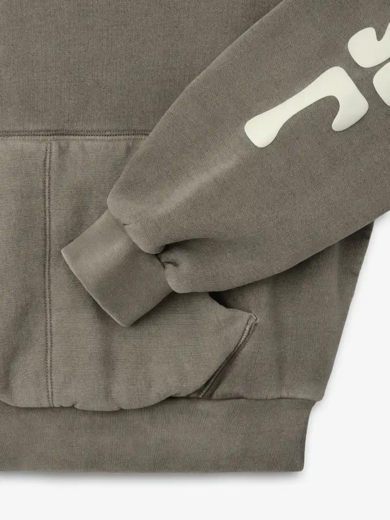 Sudadera Essentials 90s Fleece Classic Fit Lavado Foca, Essentials Hoodie (vista 4)