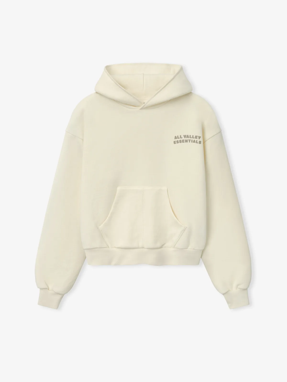 Sudadera Essentials 90s Fleece Classic Fit Lavado Marfil, Essentials Hoodie (vista 1)