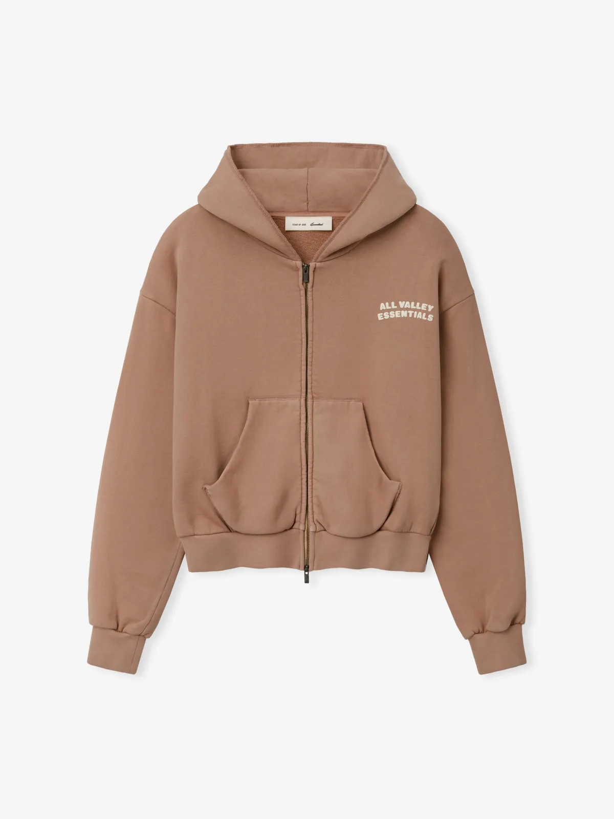 Sudadera Essentials 90s Full Zip Classic Fit Lavado Jengibre, Essentials Hoodie (vista 3)