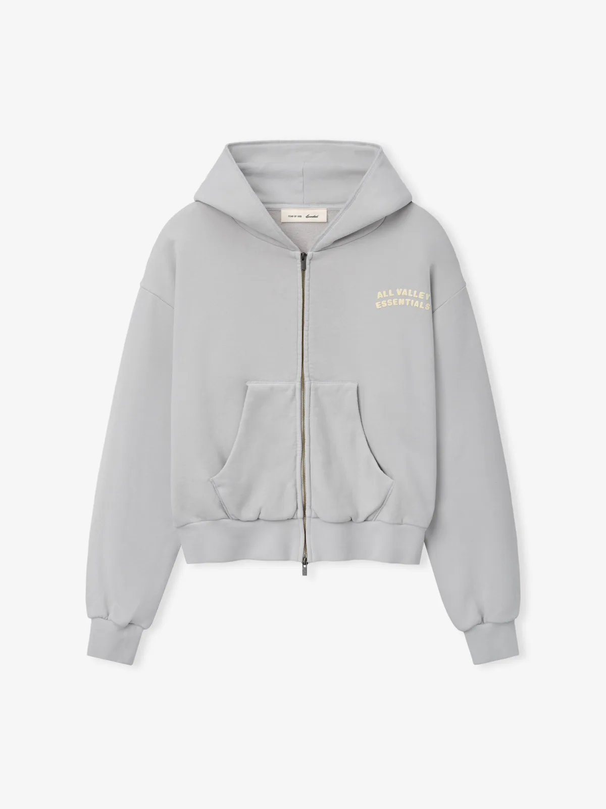 Sudadera Essentials 90s Full Zip Lavado Nublado, Essentials Hoodie (vista 1)