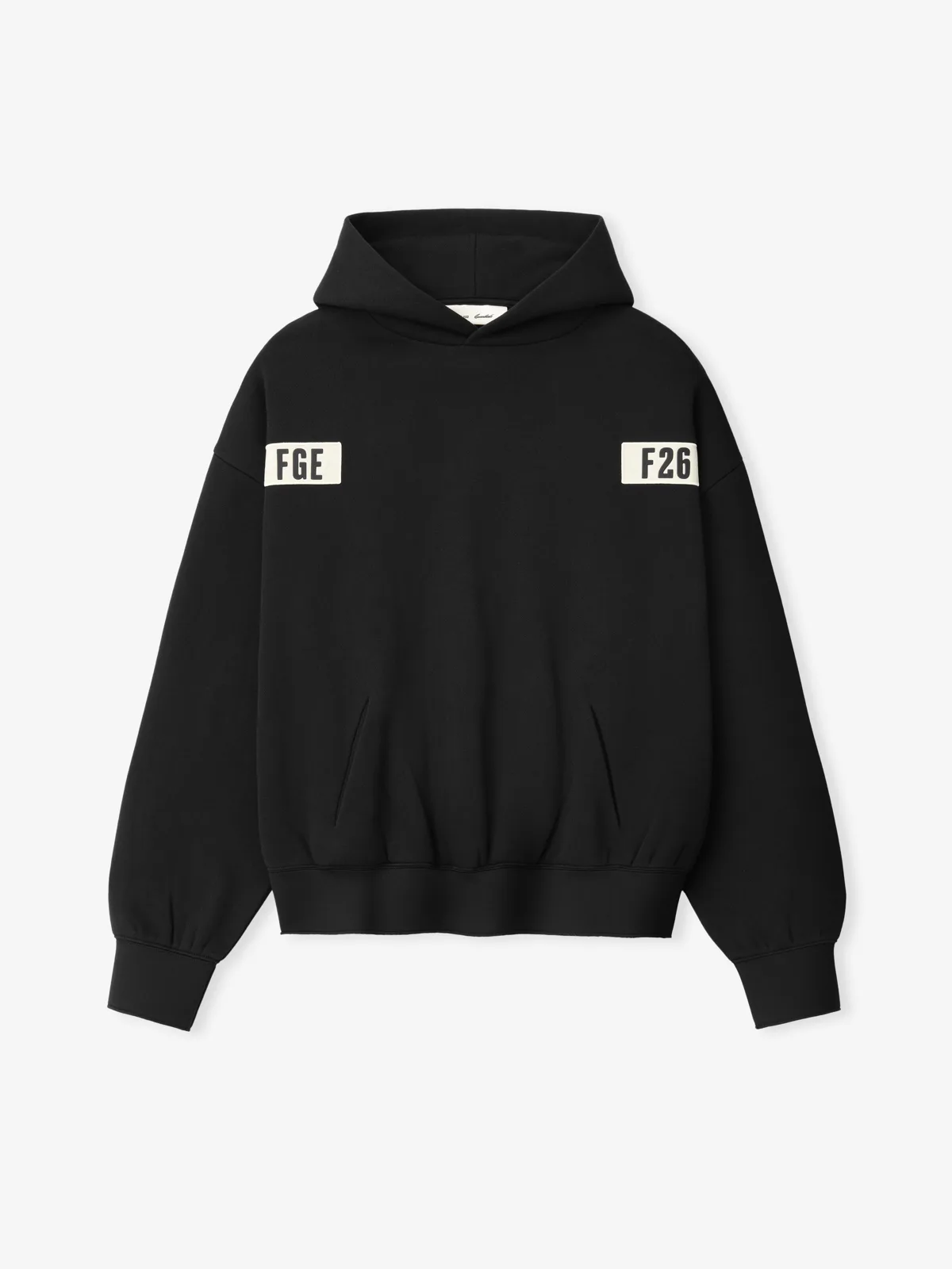 Sudadera Essentials 90s Vintage Negro, Essentials Hoodie (vista 1)