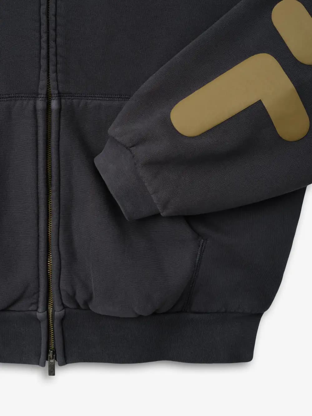 Sudadera Essentials 90s Zip-Up Lavado Acero Gris, Essentials Hoodie (vista 3)