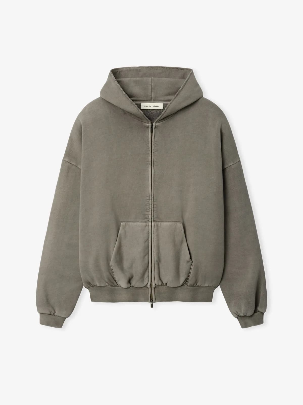 Sudadera Essentials 90s Zip-Up Lavado Foca, Essentials Hoodie (vista 1)
