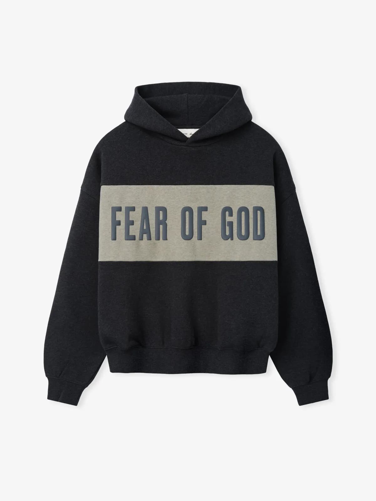 Sudadera Essentials Cropped Relaxed Panelled Acero Gris Jaspe Foca, Essentials Hoodie (vista 3)